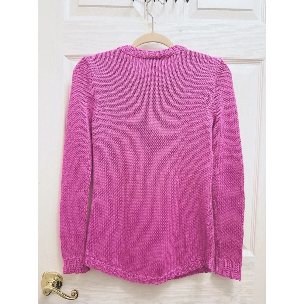 Lauren Ralph Lauren Scoop Neck Sweater in Fuchsia